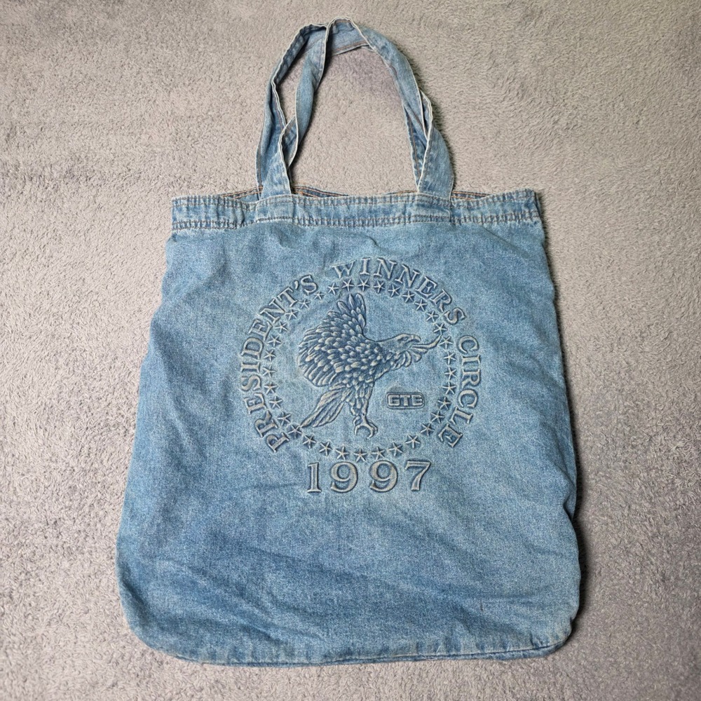 GTE Tote Bag Blue Denim 1997 President's Winners Circle Eagle USA